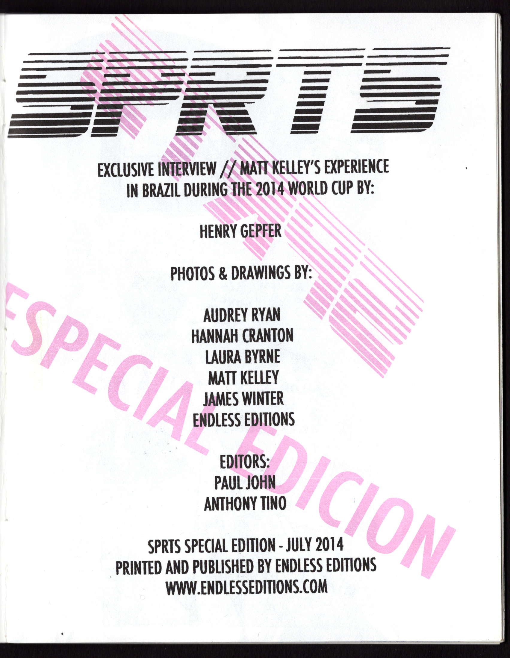 Endless Editions SPRTS SPCL EDN 1