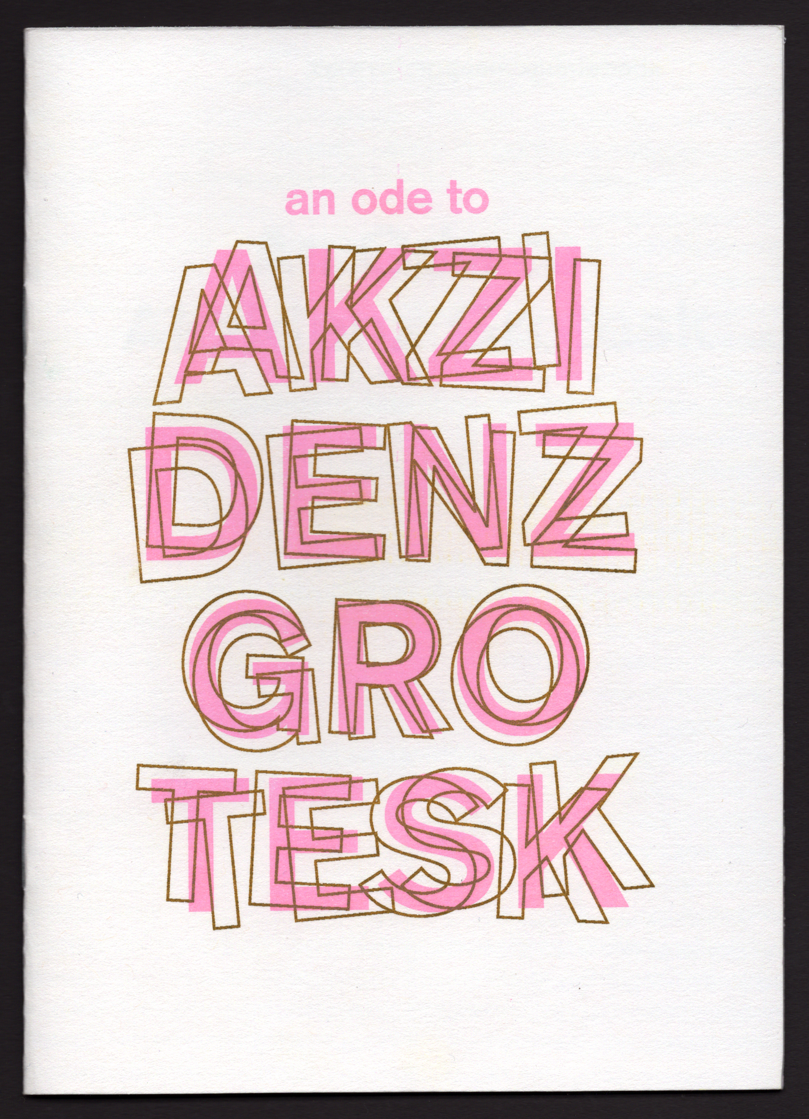 Endless Editions An Ode To Akzidenz Grotesk